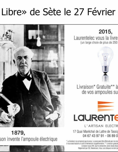 Laurent Elec électricien à Sète et Montpellier - Article de presse
