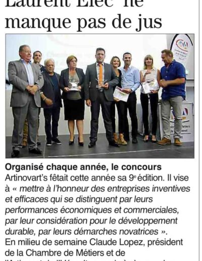 Laurent Elec électricien à Sète et Montpellier - Article de presse