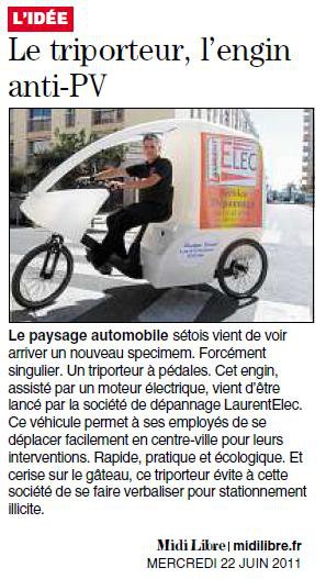 Laurent Elec électricien à Sète et Montpellier - Article de presse